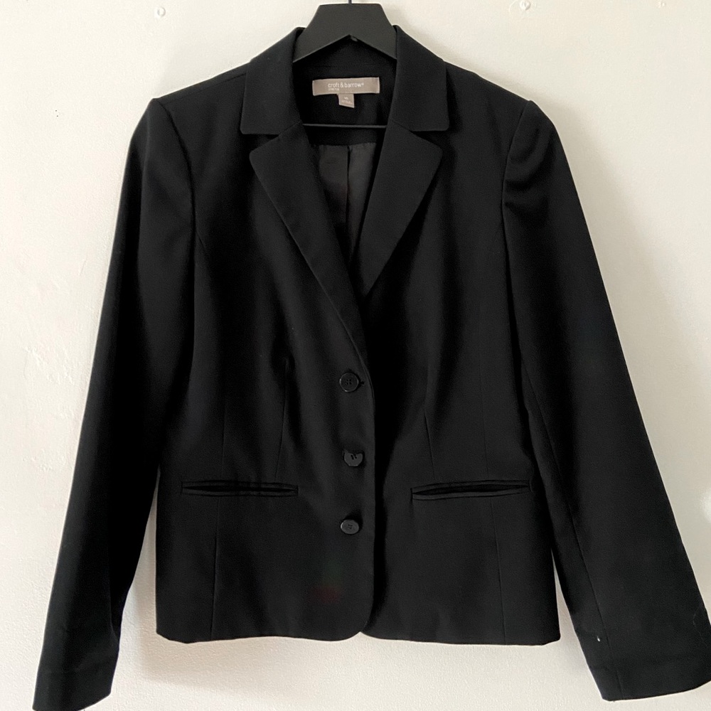 EUC Black Croft & Barrow blazer immaculate and stylish and comfy